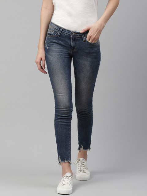 SPYKAR Women Navy Blue Alicia Super Skinny Fit Low-Rise Mildly Distressed Light Fade Stretchable Jeans
SPYKAR Women Navy Blue Alicia Super Skinny Fit Low-Rise Mildly Distressed Light Fade Stretchable Jeans