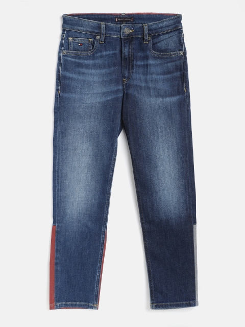 Tommy Hilfiger Boys Navy Blue Slim Fit Washed Colourblocked Jeans with Side Striped Detail
Tommy Hilfiger Boys Navy Blue Slim Fit Washed Colourblocked Jeans with Side Striped Detail