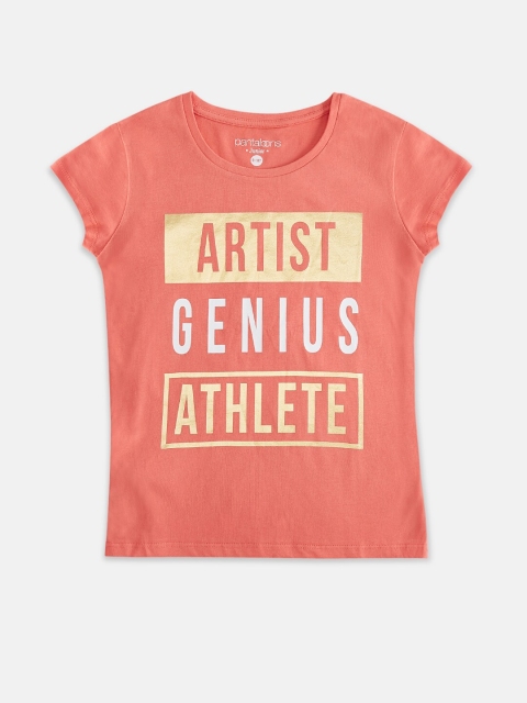 Pantaloons Junior Girls Peach-Coloured Pure Cotton Printed Round Neck Pure Cotton T-shirt
Pantaloons Junior Girls Peach-Coloured Pure Cotton Printed Round Neck Pure Cotton T-shirt