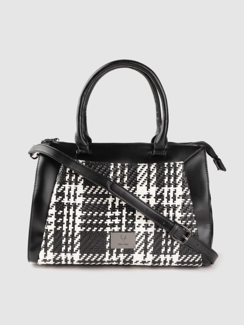 Allen Solly Black & White Basketweave Textured Handheld Bag with Detachable Sling Strap
Allen Solly Black & White Basketweave Textured Handheld Bag with Detachable Sling Strap