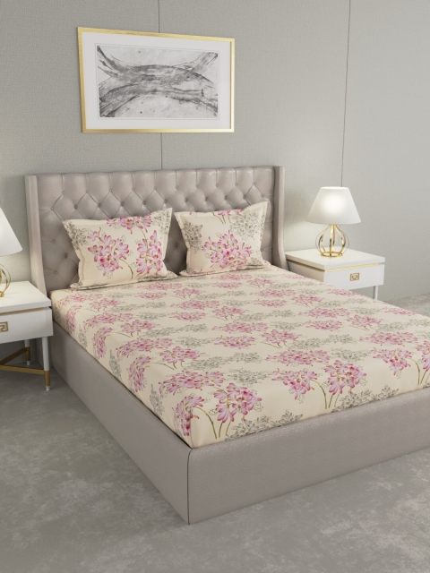 Raymond Home Beige & Pink Floral 104 TC Cotton 1 Queen Bedsheet with 2 Pillow Covers
Raymond Home Beige & Pink Floral 104 TC Cotton 1 Queen Bedsheet with 2 Pillow Covers