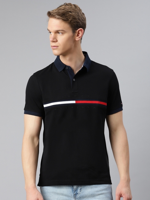 Tommy Hilfiger Men Black Cotton Custom Fit Brand Logo Embroidered Polo Collar Pure Cotton T-shirt
Tommy Hilfiger Men Black Cotton Custom Fit Brand Logo Embroidered Polo Collar Pure Cotton T-shirt