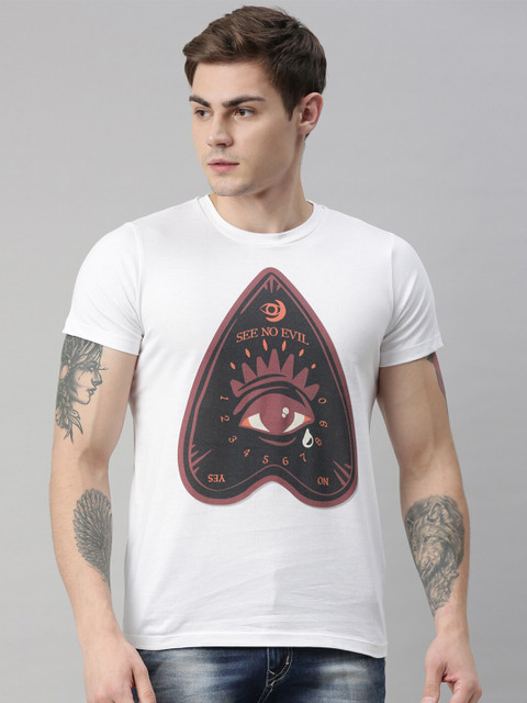 QUANCIOUS Men White Printed Round Neck Sustainable Organic Cotton T-shirt
QUANCIOUS Men White Printed Round Neck Sustainable Organic Cotton T-shirt