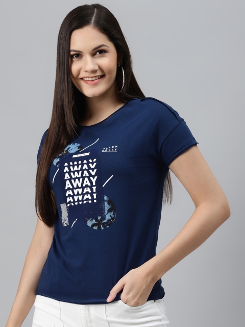 Allen Solly Woman Navy Blue & White Typography Printed Extended Sleeves Slim Fit T-shirt
Allen Solly Woman Navy Blue & White Typography Printed Extended Sleeves Slim Fit T-shirt