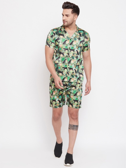 FUGAZEE Men Multicoloured Black Panther Printed Cuban Shirt with Shorts, Multi
FUGAZEE Men Multicoloured Black Panther Printed Cuban Shirt with Shorts, Multi