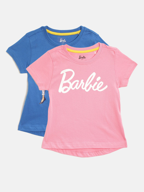 Barbie Girls Pack of 2 Pure Cotton Printed Round Neck Pure Cotton T-shirt, Blue
Barbie Girls Pack of 2 Pure Cotton Printed Round Neck Pure Cotton T-shirt, Blue