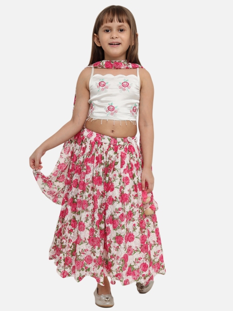 Nauti Nati Girls White & Purple Embroidered Ready to Wear Lehenga & Blouse with Dupatta
Nauti Nati Girls White & Purple Embroidered Ready to Wear Lehenga & Blouse with Dupatta