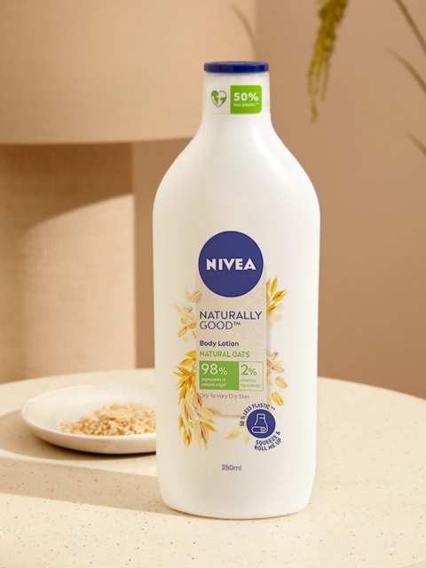 Nivea Naturally Good Natural Oats Sustainable Body Lotion for Dry to Very Dry Skin 350 ml, White
Nivea Naturally Good Natural Oats Sustainable Body Lotion for Dry to Very Dry Skin 350 ml, White