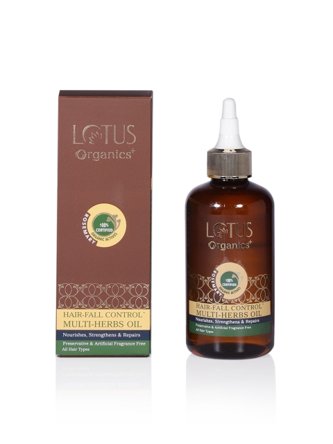 Lotus Organics Unisex Organics Rosemary Hair-Fall Control Multi-Herbs Oil - 200 ml, Brown
Lotus Organics Unisex Organics Rosemary Hair-Fall Control Multi-Herbs Oil - 200 ml, Brown