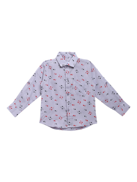 Kidling Boys Grey & Red Pure Cotton Printed Casual Shirt 
Kidling Boys Grey & Red Pure Cotton Printed Casual Shirt