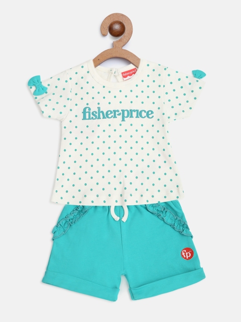 Fisher Price X Moms Love Infant Girls Off-White & Green Printed Cotton T-shirt & Shorts
Fisher Price X Moms Love Infant Girls Off-White & Green Printed Cotton T-shirt & Shorts