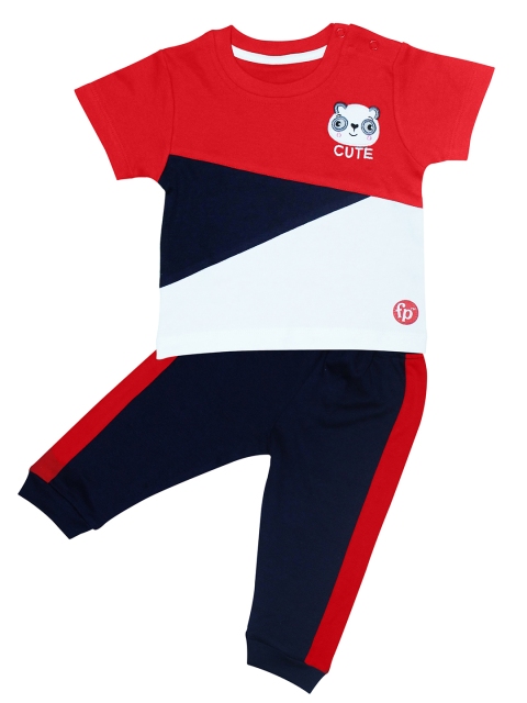 Fisher Price X Moms Love Infant Boys Red & White Colourblocked T-shirt with Pyjamas
Fisher Price X Moms Love Infant Boys Red & White Colourblocked T-shirt with Pyjamas