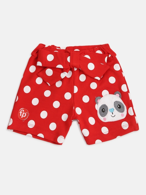Fisher Price X Moms Love Girls Red & White Polka Dot Printed Pure Cotton Shorts with Applique Detail
Fisher Price X Moms Love Girls Red & White Polka Dot Printed Pure Cotton Shorts with Applique Detail