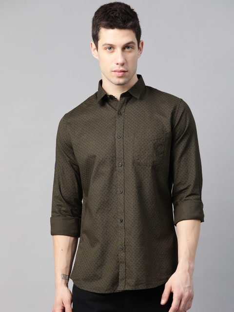 VAN HEUSEN DENIM LABS Men Olive Green & Black Cotton Linen Slim Fit Printed Casual Shirt
VAN HEUSEN DENIM LABS Men Olive Green & Black Cotton Linen Slim Fit Printed Casual Shirt