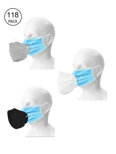 OOMPH Unisex Pack of 100 Disposable & 18 Reusable 5 Ply KN95/N95 Outdoor Masks, Blue
OOMPH Unisex Pack of 100 Disposable & 18 Reusable 5 Ply KN95/N95 Outdoor Masks, Blue