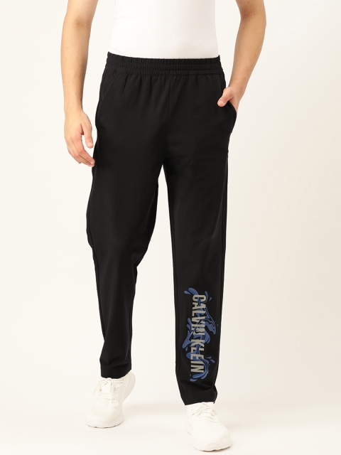 Calvin Klein Jeans Men Black Solid Regular Track Pants