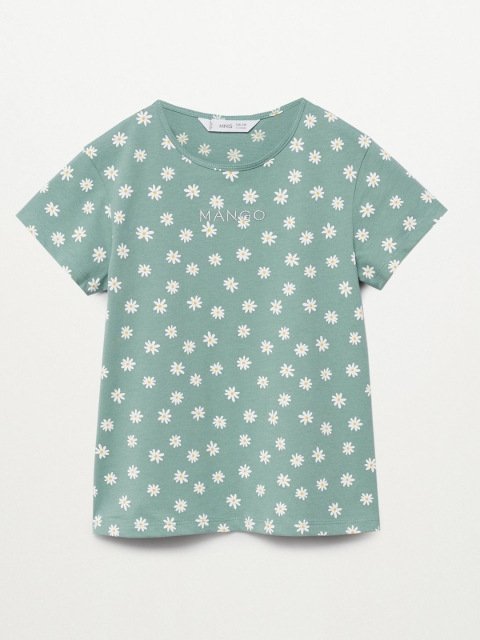 Mango Kids Girls Mint Green & White Pure Cotton Ditsy Floral Printed T-shirt, Sea green
Mango Kids Girls Mint Green & White Pure Cotton Ditsy Floral Printed T-shirt, Sea green