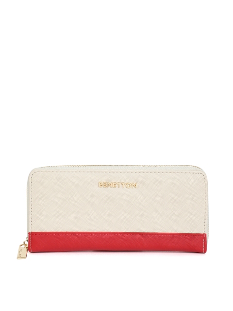 United Colors of Benetton Women Off White & Red Colourblocked Synthetic Leather Zip Around Wallet
United Colors of Benetton Women Off White & Red Colourblocked Synthetic Leather Zip Around Wallet