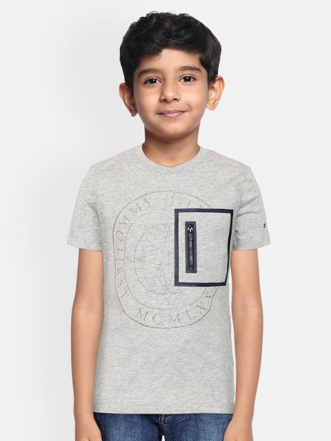 Tommy Hilfiger Boys Grey Melange Brand Logo Printed Cotton Sustainable T-shirt with Zip Detail
Tommy Hilfiger Boys Grey Melange Brand Logo Printed Cotton Sustainable T-shirt with Zip Detail
