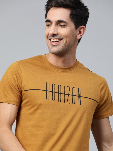 Mast Harbour Men Mustard Yellow Typography Printed Pure Cotton Handcrafted Pure Cotton T-shirt
Mast Harbour Men Mustard Yellow Typography Printed Pure Cotton Handcrafted Pure Cotton T-shirt