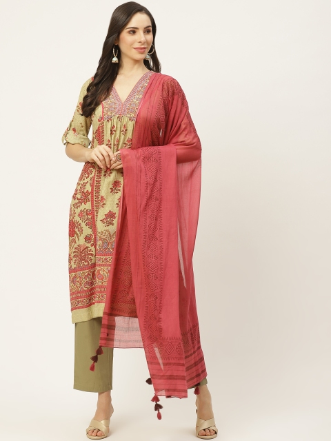 aarke Ritu Kumar Women Beige & Rust Red Ethnic Motifs Print Kurta with Trousers & Dupatta
aarke Ritu Kumar Women Beige & Rust Red Ethnic Motifs Print Kurta with Trousers & Dupatta
