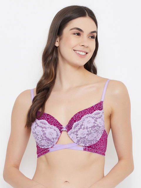 Clovia Purple Floral Half Coverage Underwired Lightly Padded Everyday Bra BR1529P1530C
Clovia Purple Floral Half Coverage Underwired Lightly Padded Everyday Bra BR1529P1530C