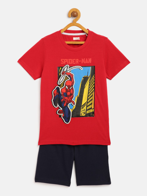 Disney By Miss and Chief Boys Red & Navy Blue Printed Pure Cotton T-shirt with Shorts
Disney By Miss and Chief Boys Red & Navy Blue Printed Pure Cotton T-shirt with Shorts