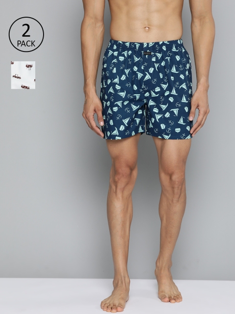 Mast & Harbour Men Pack of 2 Pure Cotton Printed Boxers MNH-KEN-MBOX- PRINT-02ZS, Blue
Mast & Harbour Men Pack of 2 Pure Cotton Printed Boxers MNH-KEN-MBOX- PRINT-02ZS, Blue