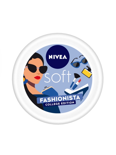 Nivea Women Soft Moisturizer Non Sticky Cream Fashionista College Edition, 200 ml, White
Nivea Women Soft Moisturizer Non Sticky Cream Fashionista College Edition, 200 ml, White
