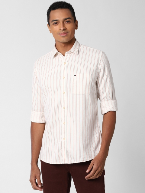 Peter England Casuals Men White & Peach-Coloured Slim Fit Striped Pure Cotton Casual Shirt
Peter England Casuals Men White & Peach-Coloured Slim Fit Striped Pure Cotton Casual Shirt