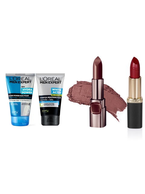 LOreal Paris Color Riche Moist Matte Lipstick with Foam Face Wash & Sustainable Foam, Red
LOreal Paris Color Riche Moist Matte Lipstick with Foam Face Wash & Sustainable Foam, Red