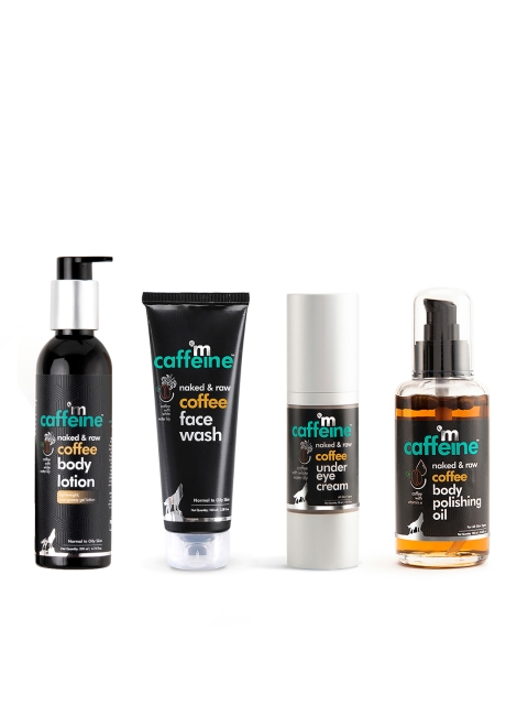 MCaffeine Naked & Raw Set Of Body Lotion- Face Wash-Under Eye Cream-Polishing Oil, Black
MCaffeine Naked & Raw Set Of Body Lotion- Face Wash-Under Eye Cream-Polishing Oil, Black