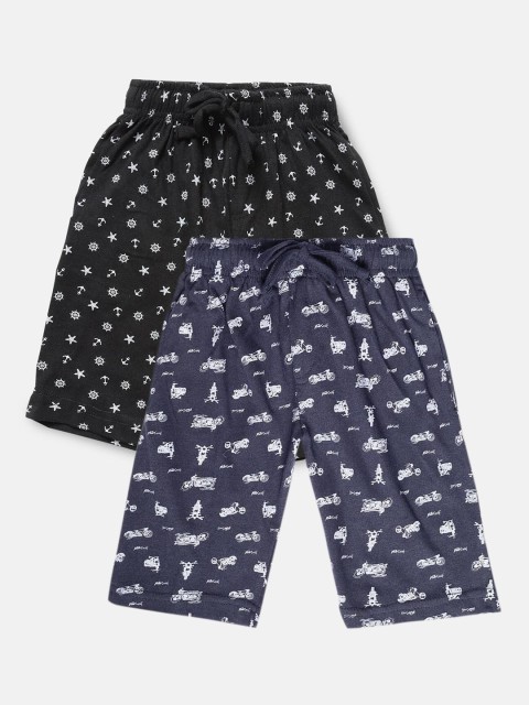 Urban Dog Boys Navy Blue & Black Set of 2 Conversational Printed Mid-Rise Regular Shorts
Urban Dog Boys Navy Blue & Black Set of 2 Conversational Printed Mid-Rise Regular Shorts