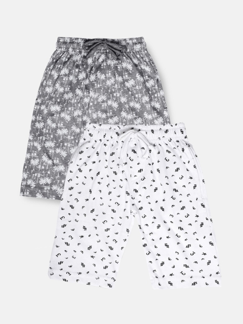 Urban Dog Boys Pack of 2 White and Grey Conversational Printed Mid-Rise Regular Shorts
Urban Dog Boys Pack of 2 White and Grey Conversational Printed Mid-Rise Regular Shorts