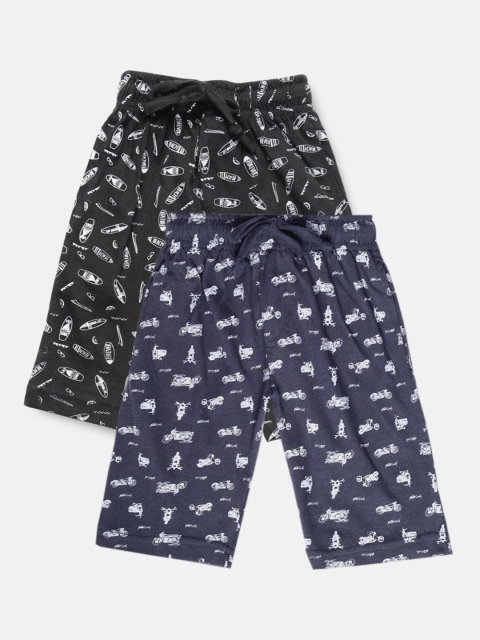 Urban Dog Boys Navy Blue & Black Set of 2 Conversational Printed Mid-Rise Regular Shorts
Urban Dog Boys Navy Blue & Black Set of 2 Conversational Printed Mid-Rise Regular Shorts