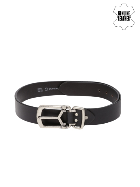 Roadster Men Black Genuine Leather Belt