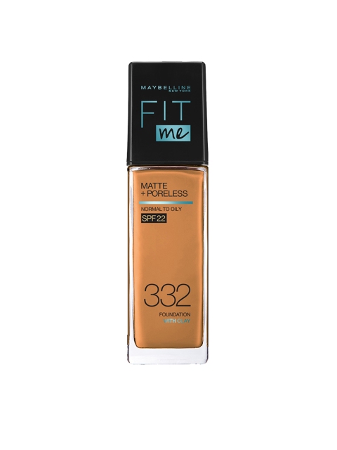 Maybelline New York Fit Me Matte Poreless SPF 22 Foundation - 332 Golden Caramel With Clay, Beige
Maybelline New York Fit Me Matte Poreless SPF 22 Foundation - 332 Golden Caramel With Clay, Beige