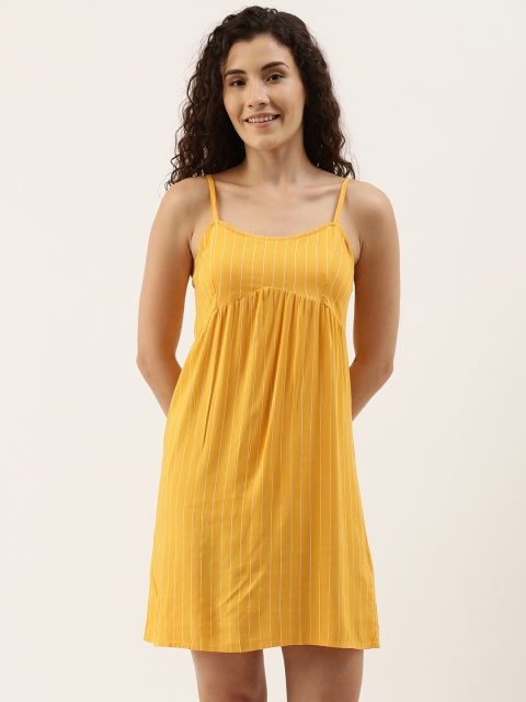 ETC Yellow & White Striped Nightdress