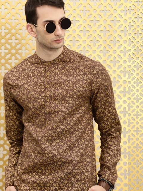 Ode by House of Pataudi Men Maroon & Gold-Toned Ethnic Motifs Foil Printed Jashn Kurta
Ode by House of Pataudi Men Maroon & Gold-Toned Ethnic Motifs Foil Printed Jashn Kurta