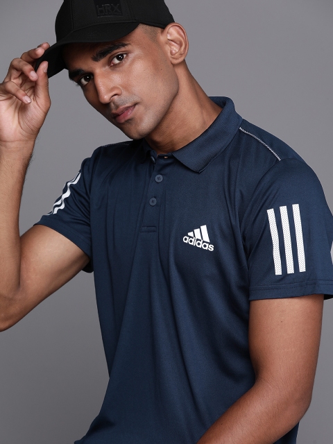 ADIDAS Men Navy Blue & White Club 3 Stripes Polo Collar Recycled Polyester Tennis T-shirt
ADIDAS Men Navy Blue & White Club 3 Stripes Polo Collar Recycled Polyester Tennis T-shirt