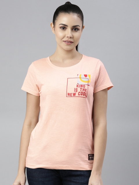 abof Women Peach-Coloured & Multicoloured Placement Printed Pure Cotton Casual T-shirt
abof Women Peach-Coloured & Multicoloured Placement Printed Pure Cotton Casual T-shirt