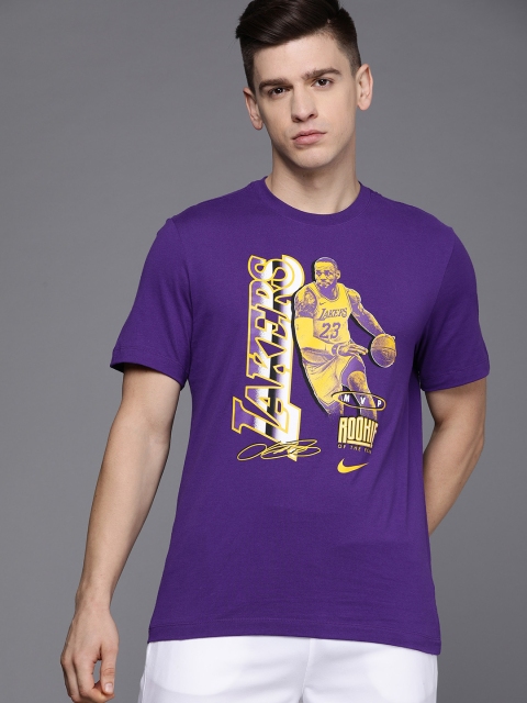 Nike Men Purple Los Angeles Lakers SE ES MVP LeBron James Printed Pure Cotton T-shirt
Nike Men Purple Los Angeles Lakers SE ES MVP LeBron James Printed Pure Cotton T-shirt