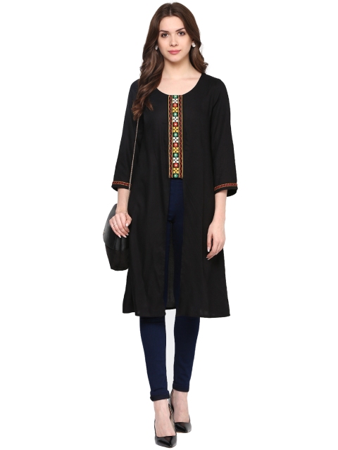 Fusion Beats Black Longline Tunic