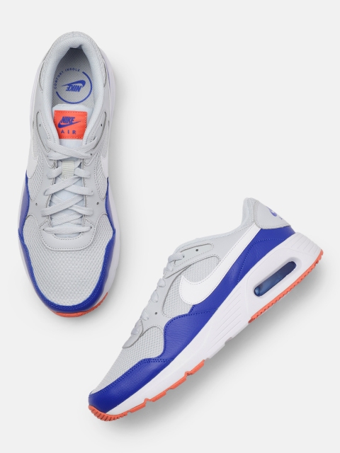 Nike Men Grey & Blue AIR MAX SC Colourblocked Sneakers