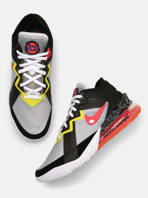 Nike Unisex White & Black Colourblocked LeBron 18 Low Basketball Shoes
Nike Unisex White & Black Colourblocked LeBron 18 Low Basketball Shoes