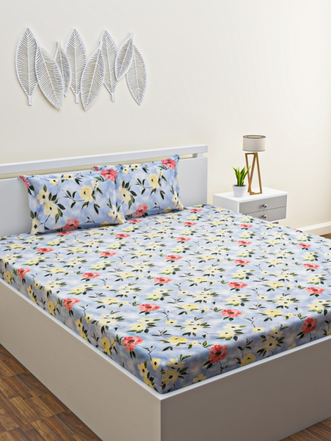 HOME AFFAIRS Blue Floral Print 220 TC Premium King Size Bedsheet with 2 Pillow Covers
HOME AFFAIRS Blue Floral Print 220 TC Premium King Size Bedsheet with 2 Pillow Covers