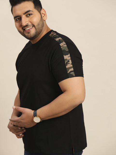 Sztori Men Plus Size Black Pure Cotton Solid T-shirt
Sztori Men Plus Size Black Pure Cotton Solid T-shirt