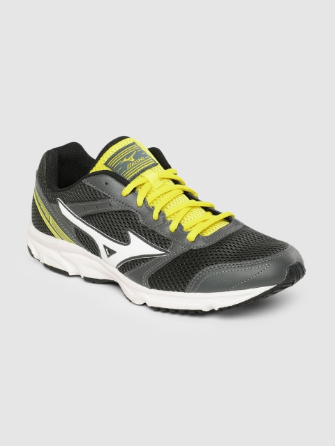 Mizuno Men Black Mesh Running Shoes