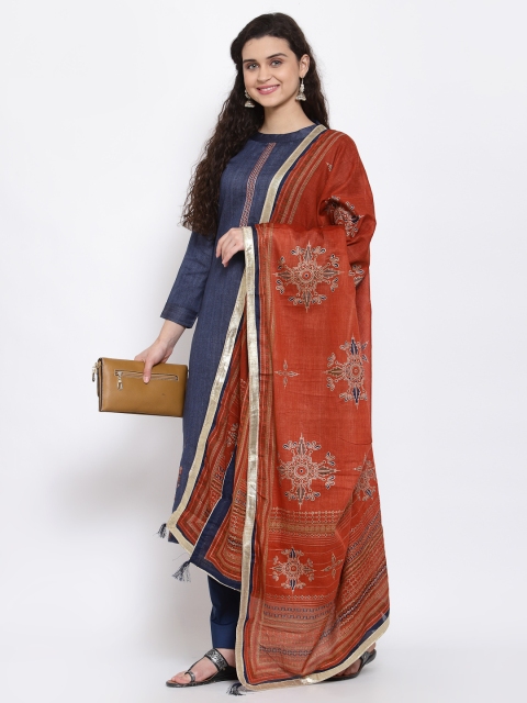 Me Lady Fashion Navy Blue & Brown Embroidered Pure Cotton Semi-Stitched Dress Material
Me Lady Fashion Navy Blue & Brown Embroidered Pure Cotton Semi-Stitched Dress Material