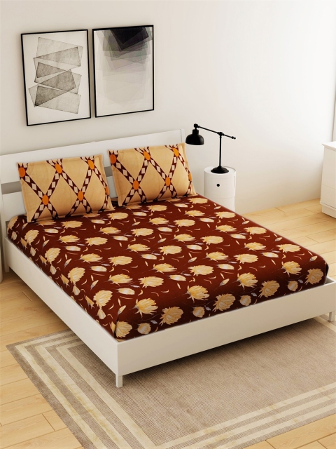 Salona Bichona Rust & Peach-Coloured Floral 144 TC Queen Bedsheet with 2 Pillow Covers
Salona Bichona Rust & Peach-Coloured Floral 144 TC Queen Bedsheet with 2 Pillow Covers